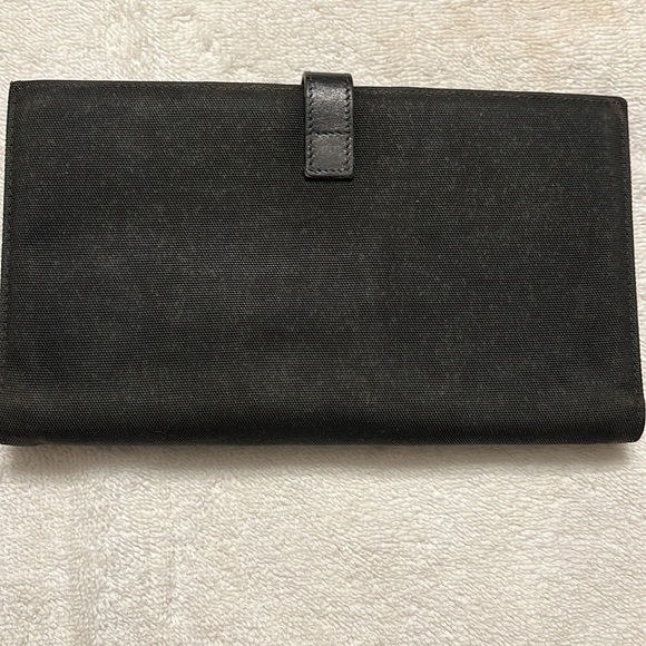 Gucci Soft Leather Interior, Fabric Exterior, Black, wallet/ organizer large - Picture 3 of 9